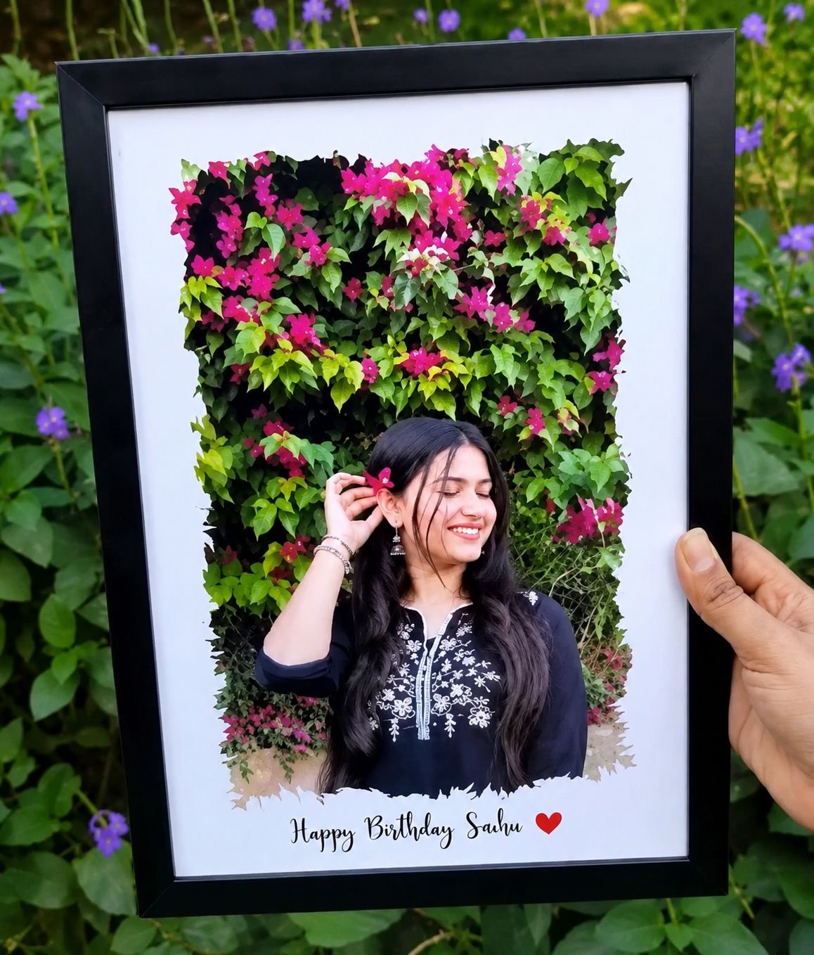 Personalized Birthday Photo Frame with Name | Customized A4 Photo Frame