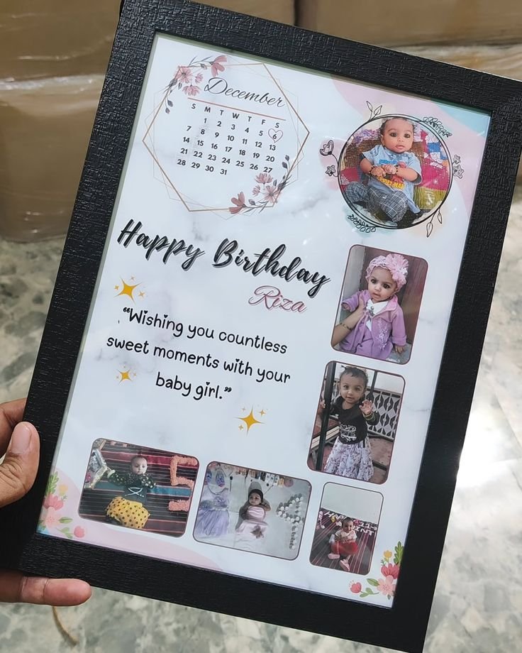 Personalized Birthday Calendar Photo Frame -A4 Size